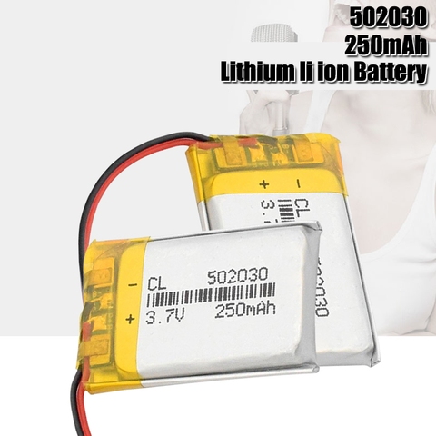 3,7 V Lipo células 502030, 250mah batería recargable de polímero de litio para MP3 GPS auricular bluetooth DVD PDA lámpara LED de la cámara ► Foto 1/6
