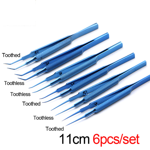 Microtijeras de aleación de titanio para instrumentos microscópicos, dentadas de conjuntiva, sondas de fórceps, ganchos, espátulas, pinzas de espéculos ► Foto 1/6