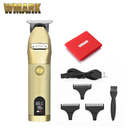 WMARK-cortadora de pelo profesional recargable con anillo de goma, NG-203, color dorado o negro, 6500 RPM ► Foto 1/6