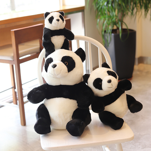 1pc gran oferta 30-20cm precioso panda de felpa juguetes Anime muñeca de peluche muñeco de Animal suave niños bebé apaciguar juguete para regalo para el amante de la chica ► Foto 1/6