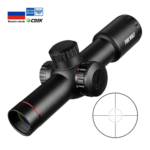 Lobo de fuego táctico AK47 AK74 AR15 caza alcance 4.5X20E rojo iluminación Mil-Dot Riflescope ► Foto 1/6