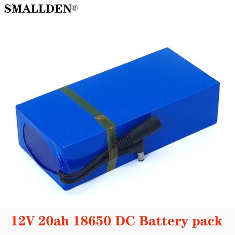 SMALLDEN Universal 12V/11,1 V 20000mAh 18650 Li-Ion pack de batería recargable 12,6 v Cámara del cctv de La ues ► Foto 1/5