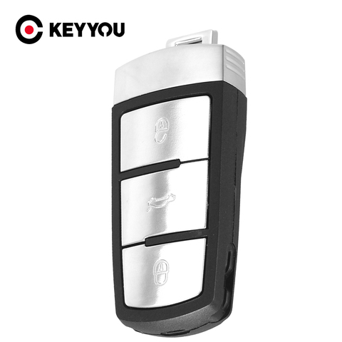 KEYYOU repuesto nuevo Shell caja de llave remota inteligente Fob para VW VOLKSWAGEN Passat CC Magotan 3 botones envío gratuito ► Foto 1/6