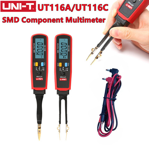 UNI-T UT116A UT116C SMD multímetro Auto de la gama de resistencia de la capacitancia del diodo (RCD) LED diodos Zener DCV continuidad medidor probador de batería ► Foto 1/6