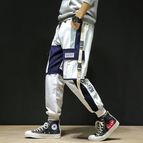 Pantalones con varios bolsillos para hombre, chándal informal, Hip-Hop, para correr, a la moda, Harajuku ► Foto 1/6
