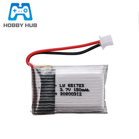 3,7 V 150mAh Lipo batería para H20 recambios de cuadrirrotor RC 3,7 v 651723 batería enchufe de 1,25mm para Syma S8 M67 U839 RC Drone ► Foto 1/3