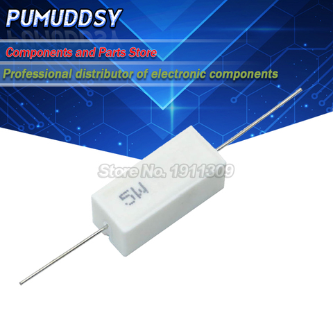 10pcs 5W 0,1 ohm cemento resistencia 0.1R 0.1ohm ► Foto 1/1