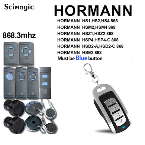 Hormann 868MHz Control remoto para puerta de garaje clon para Hormann hsm2 868 hsm4 868 hs1 868 hs2 868 mandos duplicador Control de puerta ► Foto 1/6