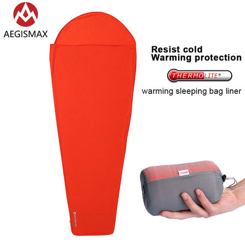 AEGISMAX-saco de dormir Thermolite calentamiento 5/8 Celsius, delineador para acampar al aire libre, cama individual portátil, sábana para dormir con bloqueo de temperatura ► Foto 1/6