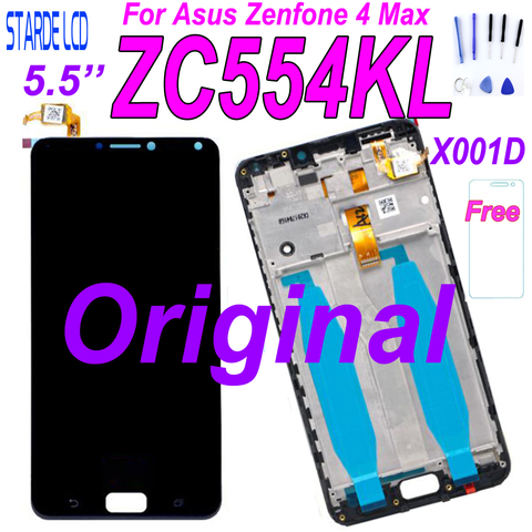Pantalla LCD Original de 5,5 pulgadas para Asus Zenfone 4 Max, piezas de repuesto de Digitalizador de pantalla táctil, ZC554KL, X001D ► Foto 1/6