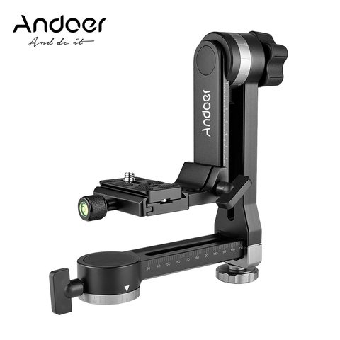 Andoer-Cabezal de trípode de cardán panorámico de 360 °, aleación de aluminio, 15kg de capacidad de carga con tornillo de 1/4 