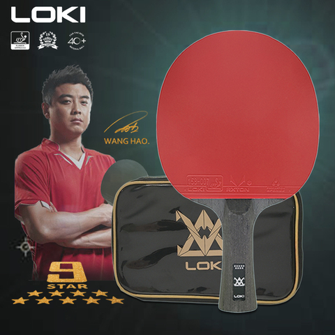 Loki-raqueta de Ping Pong profesional 9 Star, pala de carbono de alto adherente, de bucle de ataque ► Foto 1/6