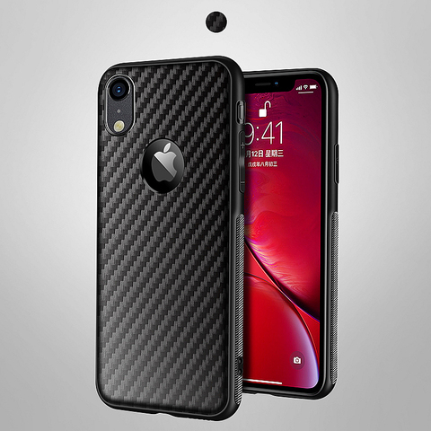 Funda de fibra de carbono para móvil, carcasa de silicona suave para iPhone 11 Pro XS Max XR X 8 7 6 6s Plus 5S SE 5 ► Foto 1/6