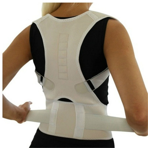 Cinturón corrector de postura de espalda ajustable, correa magnética para el hombro, alivia el dolor y la postura y recorta la cintura ► Foto 1/6