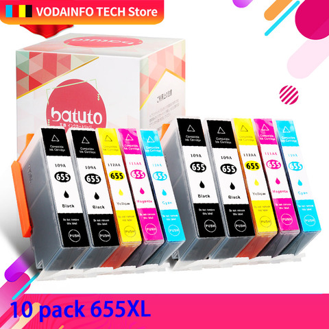 QSYRAINBOW Compatible 655 cartucho de tinta para HP 655 HP655 para deskjet serie 3525, 5525, 4615, 4625, 4525, 6520, 6525, 6625 impresora ► Foto 1/6