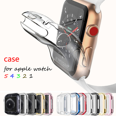 Funda para Apple Watch series 5 4 3 2 1, funda protectora de pantalla ultrafina, 44mm/40mm 42mm/38mm ► Foto 1/4