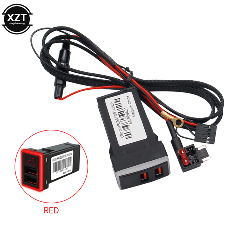 Cargador USB Dual de 12V para coche, adaptador de corriente con voltímetro LED con pantalla de voltaje Digital para HONDA, QC3.0 ► Foto 1/6