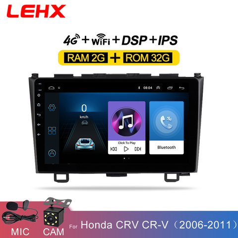 2 din de 9 pulgadas Android 9,0 2GB RAM Radio de coche reproductor Multimedia Auto Radio para Honda CRV CR-V 2006, 2007, 2008-2011 wifi coche DVR ► Foto 1/6