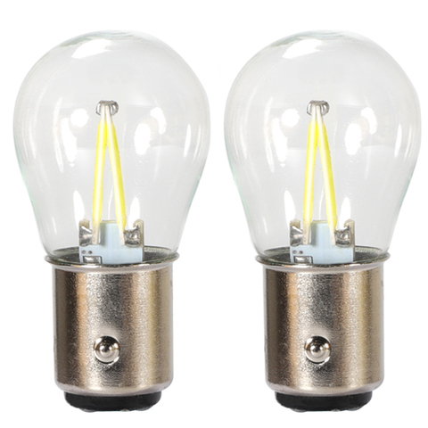 2 uds. De luces LED para coche, Chip de filamento COB P21W BA15S 1156 BAY15D, Bombilla de marcha atrás, lámpara de estacionamiento de freno para automóvil, 12V, rojo, blanco, amarillo ► Foto 1/6