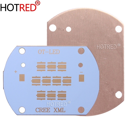 Base de lámpara PCB de cobre rojo para DIY CREE XML XML2 XHP50 5050 Series, cuentas LED, disipador térmico, separación UV 50W-100W ► Foto 1/6