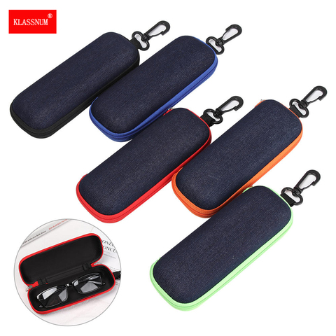 1PC portátil cajas gafas funda de gafas de sol caso duro para los hombres y las mujeres gafas caja con cordón cremallera gafas Protector nuevo ► Foto 1/6