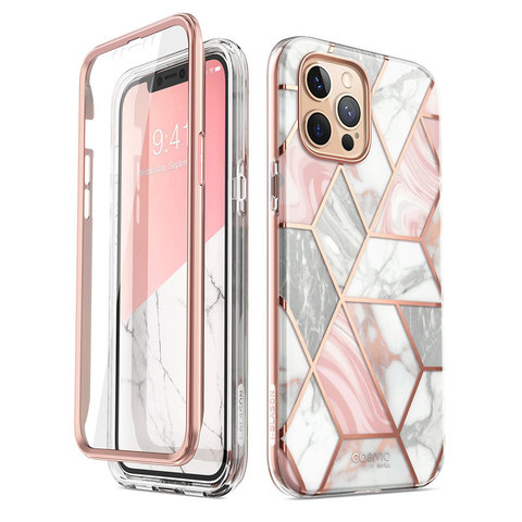 Funda protectora para iPhone 12 Pro Max de 6,7 pulgadas (2022), carcasa completa de mármol brillante con Protector de pantalla incorporado, I-BLASON Cosmo ► Foto 1/6