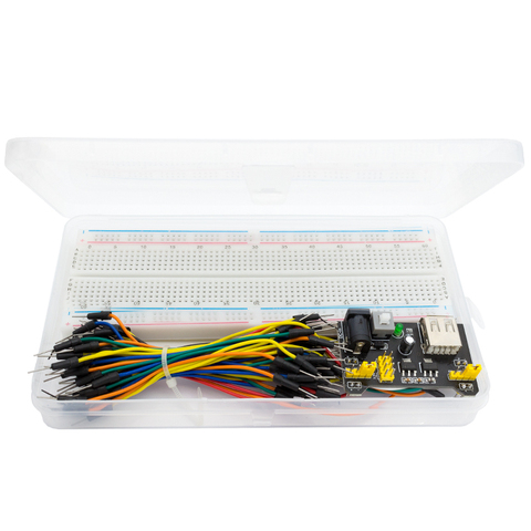 Breadboard de 3,3 V/5V MB102 + kit de prototipos de MB-102 de 830 puntos + cables de puente de 65 ► Foto 1/6