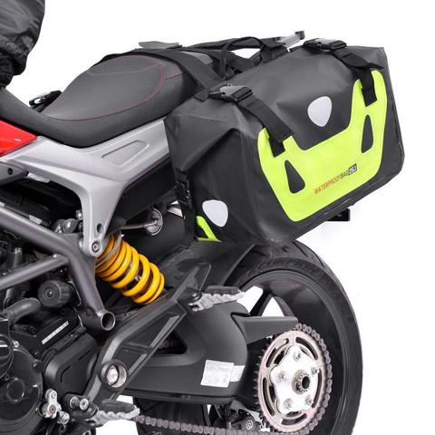 Alforjas impermeables para motocicleta, bolsa de tanque de Bolsa lateral s 50L, Bolsa lateral de Motor para viaje, motocicleta, ciclismo, senderismo, Camping ► Foto 1/6