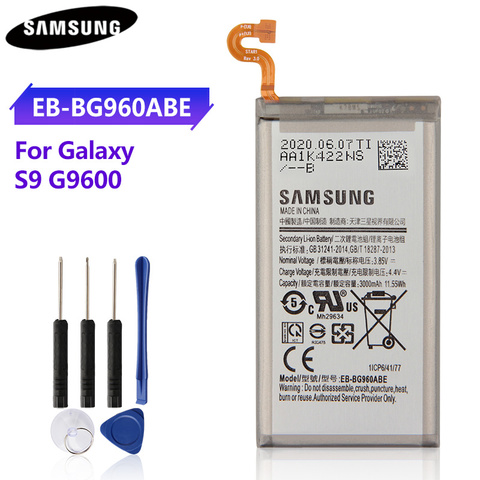 EB-BG960ABE de batería de teléfono Original para Samsung GALAXY S9, G9600, SM-G960, SM, G960F, EB-BG960ABE, batería de repuesto de 3000mAh ► Foto 1/6