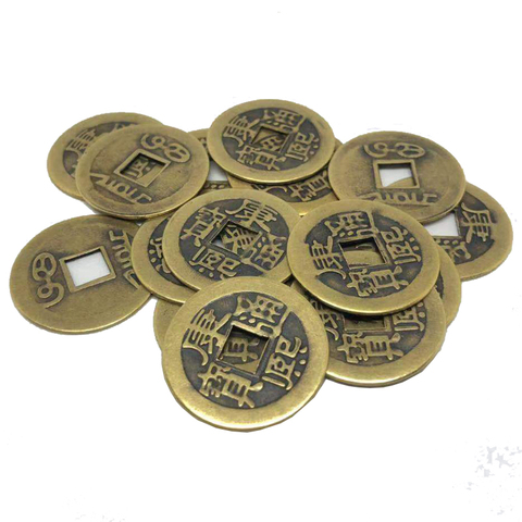 1-10 unids/lote 23mm Feng Shui chino suerte Ching/monedas antiguas educativo conjunto diez emperadores de buena fortuna dinero Kang Xi ► Foto 1/4