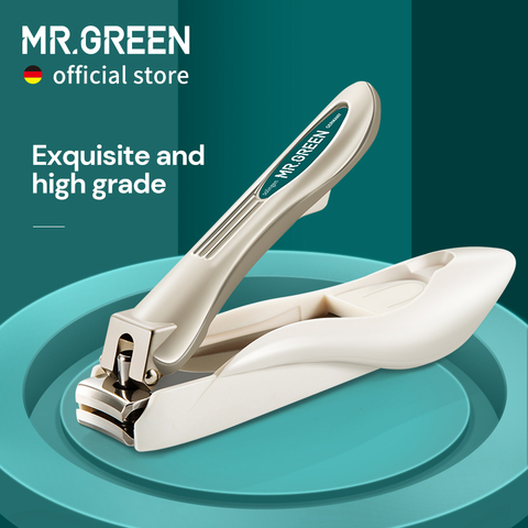 MR.GREEN-antisalpicaduras cortauñas, cortaúñas de diseño desmontable, Tijera para uñas de acero inoxidable y herramientas de manicura de resina ABS ► Foto 1/6