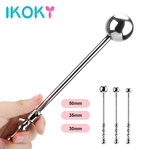 IKOKY Metal tapón Anal próstata estimulación juguetes sexuales para las mujeres de acero inoxidable cuentas anales ano dilatación S/M/L Anal ► Foto 1/6