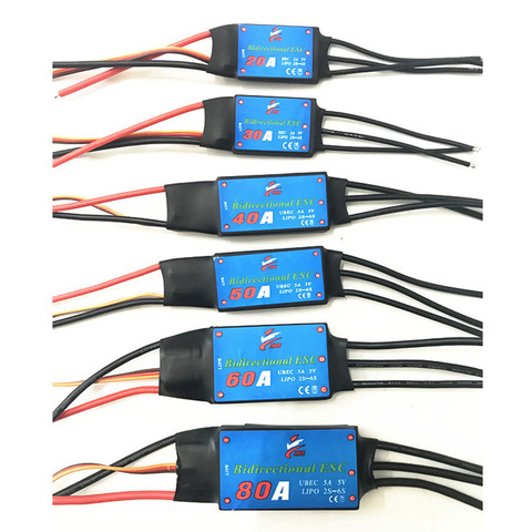 4 unids/lote ZMR 12A 20A 30A 40A 50A 60A 80A ESC bidireccional sin escobillas para RC barco Rc coche neumático hélice submarina ► Foto 1/6