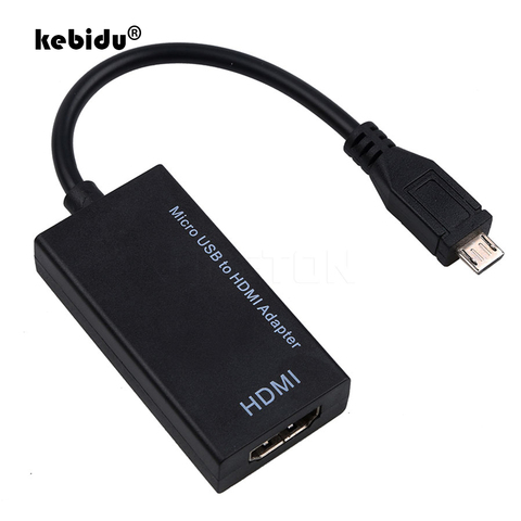 Kebidu 1080P HD HDTV adaptadores Micro USB compatible con HDMI macho a hembra adaptador de Cable para Samsung Galaxy HUAWEI ► Foto 1/6