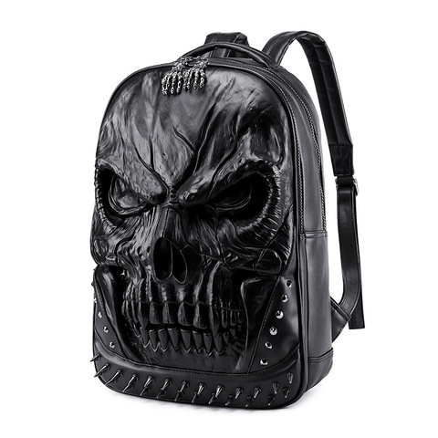 Mochila gruesa de cuero para hombre y mujer, morral masculino de cuero grueso, de diseñador de lujo, informal, de gran capacidad, para ordenador portátil, bolsos de viaje ► Foto 1/6