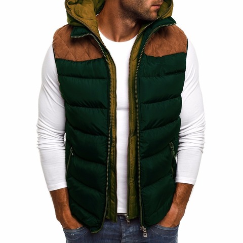 Chaleco de invierno con capucha para hombre, chaqueta de invierno, abrigo, chaqueta de invierno, S-5XL ► Foto 1/5