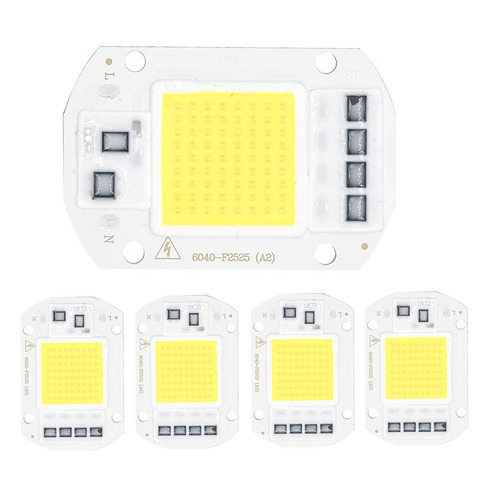 Chip COB de bombilla LED de 50w, lámpara de alto Lumen de 220V de alta potencia para reflector interior y exterior, Blanco cálido, artesanal ► Foto 1/6