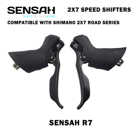 SENSAH camino cambios de bicicleta 2X7 velocidad palanca de freno de 2x7 bicicleta de velocidad para carretera cambio Compatible para R6800 Claris Sora st-a070 STI ► Foto 1/3