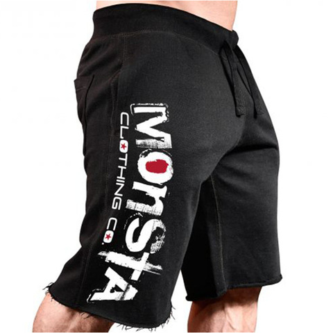 De deporte de algodón pantalones cortos de los hombres de secado rápido Fit pantalones cortos Joggings hombres gimnasio pantalones cortos de entrenamiento Shorts Pantalones ► Foto 1/6