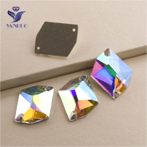 YANRUO 3265 todos los tamaños AB cósmica piedras para coser cristal Flatback costura Strass de diamantes de imitación para decoración de ropa ► Foto 1/6