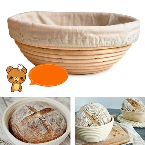 Cesta de mimbre para fermentación, utensilios para hornear, cesta redonda para pan, cubierta de tela (no incluye cesta) ► Foto 1/6