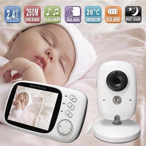 VB603-Monitor de vídeo inalámbrico para bebés, 2,4G, con pantalla LCD de 3,2 pulgadas, Audio bidireccional, con visión nocturna, cámara de seguridad de vigilancia para niñera ► Foto 1/6