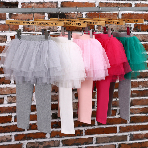 Pantalones de primavera y verano para niñas, mallas de falda de algodón, pantalones con tutú para bebé, LZ718 ► Foto 1/6