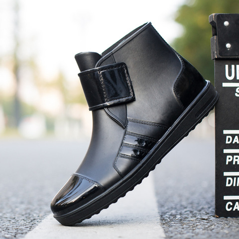 Botas cortas para la lluvia para hombre, zapatos antideslizantes impermeables, de goma, a la moda, rtg67 ► Foto 1/5