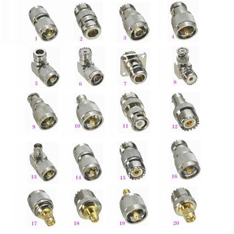 Uds UHF PL259 SO239 a N / BNC / UHF / SMA macho y hembra jack Adaptador Coaxial RF conector de prueba convertidor ► Foto 1/6