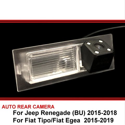 Cámara de aparcamiento de marcha atrás para coche, cámara LED de visión nocturna impermeable para Jeep Renegade (BU), Fiat Tipo Egea, vista trasera de coche ► Foto 1/5