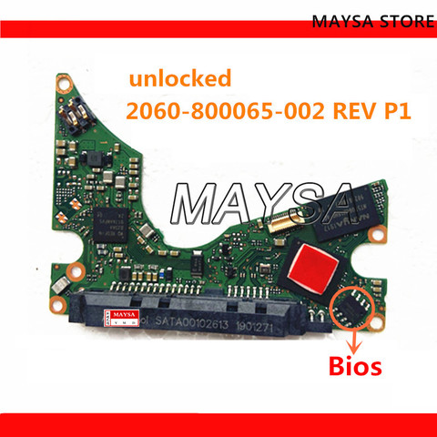 Placa de circuito de disco duro REV P1 2060-800065-002, desbloqueado, 2060-800065-002, REV P1, 2060-800065-002 ► Foto 1/3