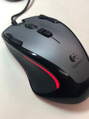 Logitech-ratón de juegos por cable G300 para ordenador portátil, ratón programable recargable con 9 botones, compatible con prueba oficial ► Foto 1/4