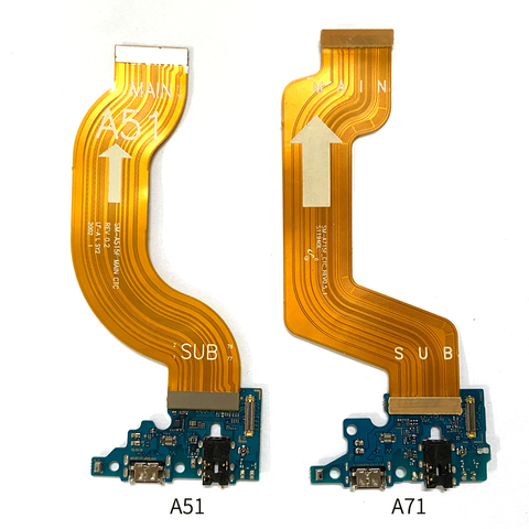 Conector de puerto de carga USB para móvil, Cable flexible de placa base principal para Samsung A51, A515, A71, A715, A31, A315, A41, A415, A21S, A21 ► Foto 1/2