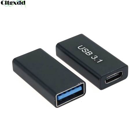 Cltgxdd-acoplador USB 3,0 hembra a USB tipo C, adaptador hembra, supervelocidad, USB 3,0, extensor tipo C, convertidor de conexiones, 1 Uds. ► Foto 1/6